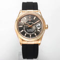 C-Factory -Grey Rosegold - Black Rubber - Automatic - 42mm