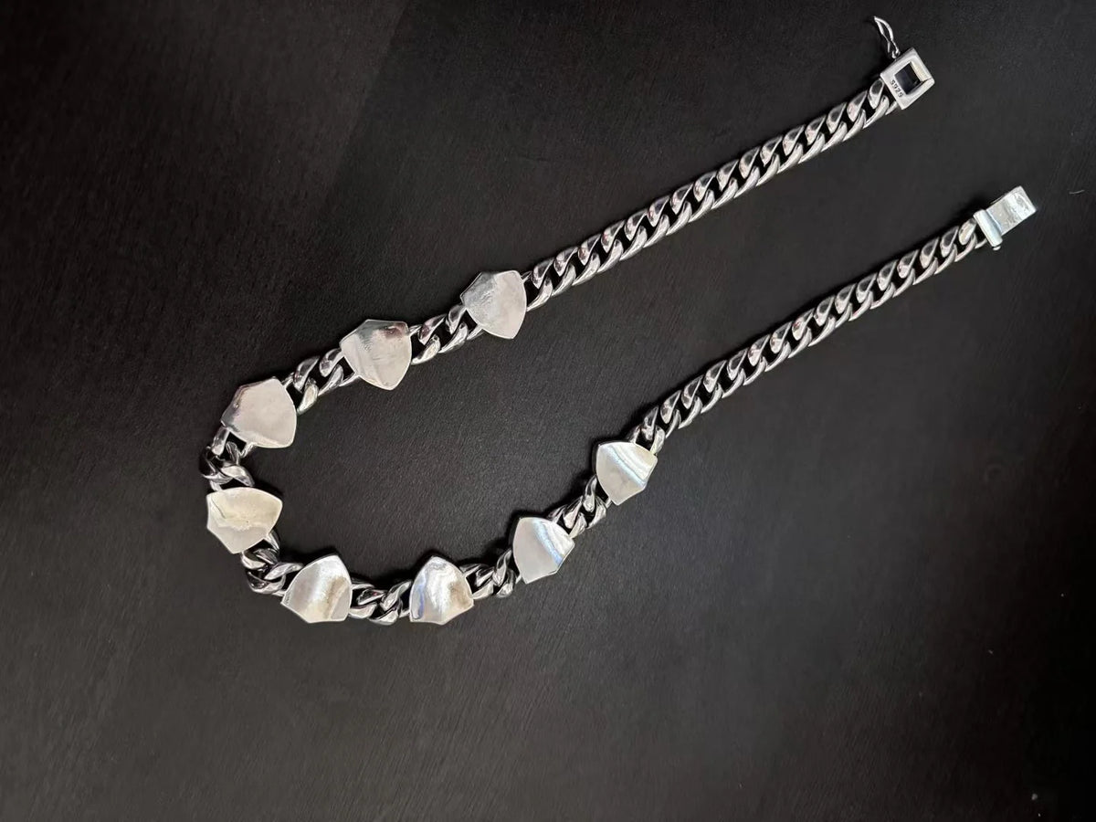 Classic Scout Flower Cuban Collar Chain Necklace