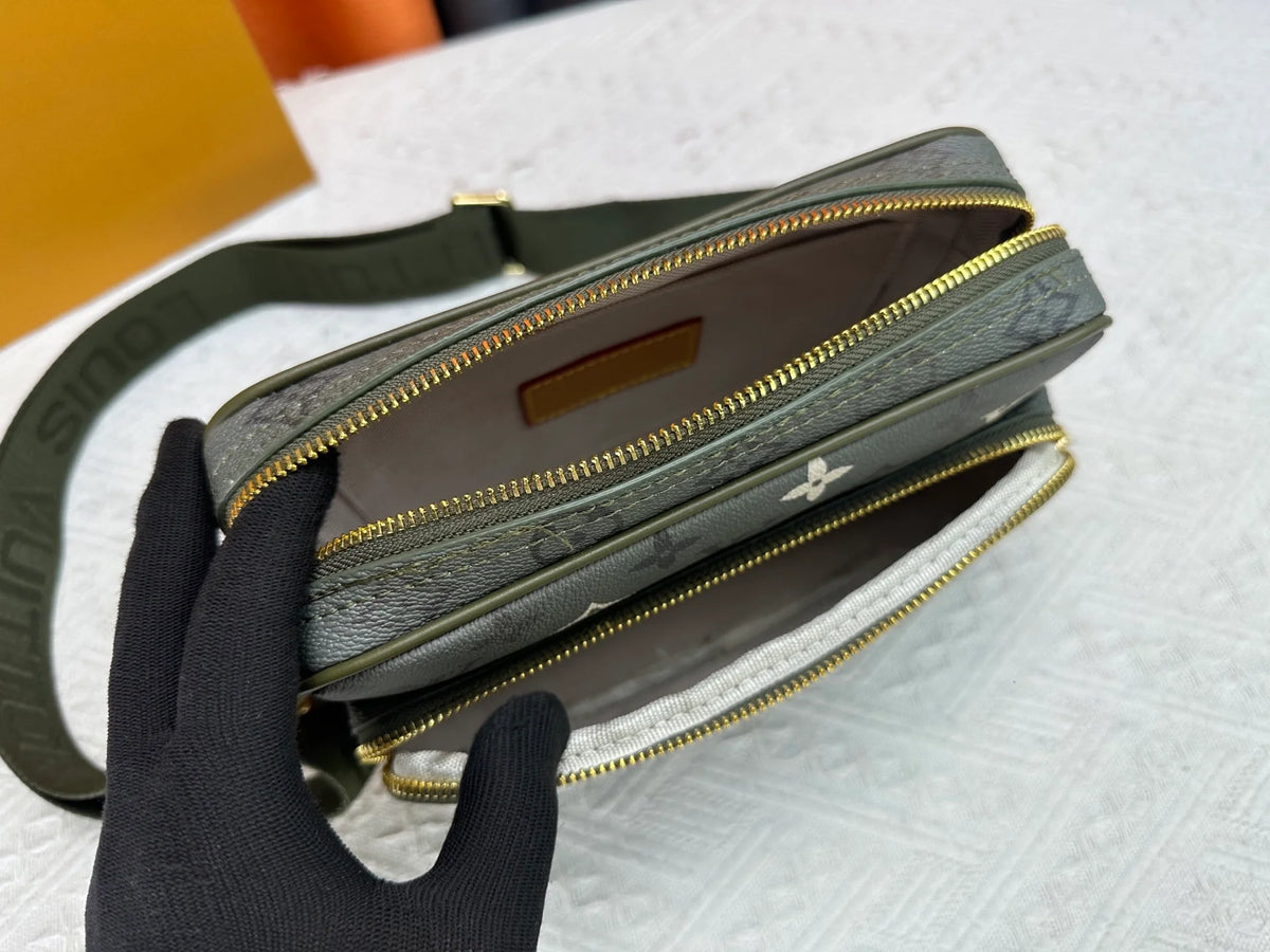 Coated canvas mailman bag