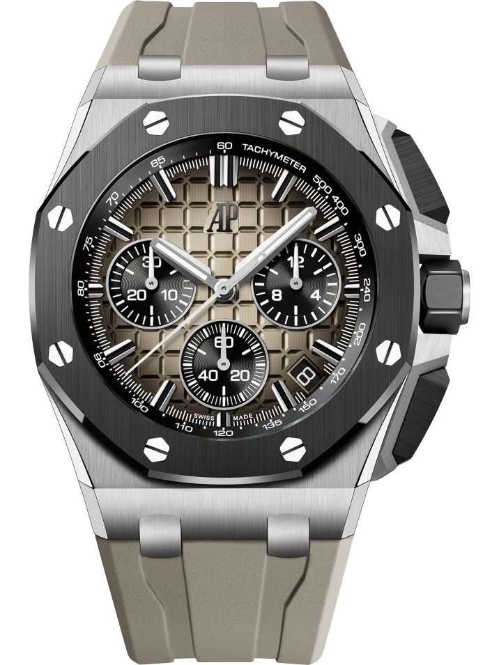 🔥limited-time offer! Brown Rubber Strap - 904L Steel - QUARTZ - 43mm