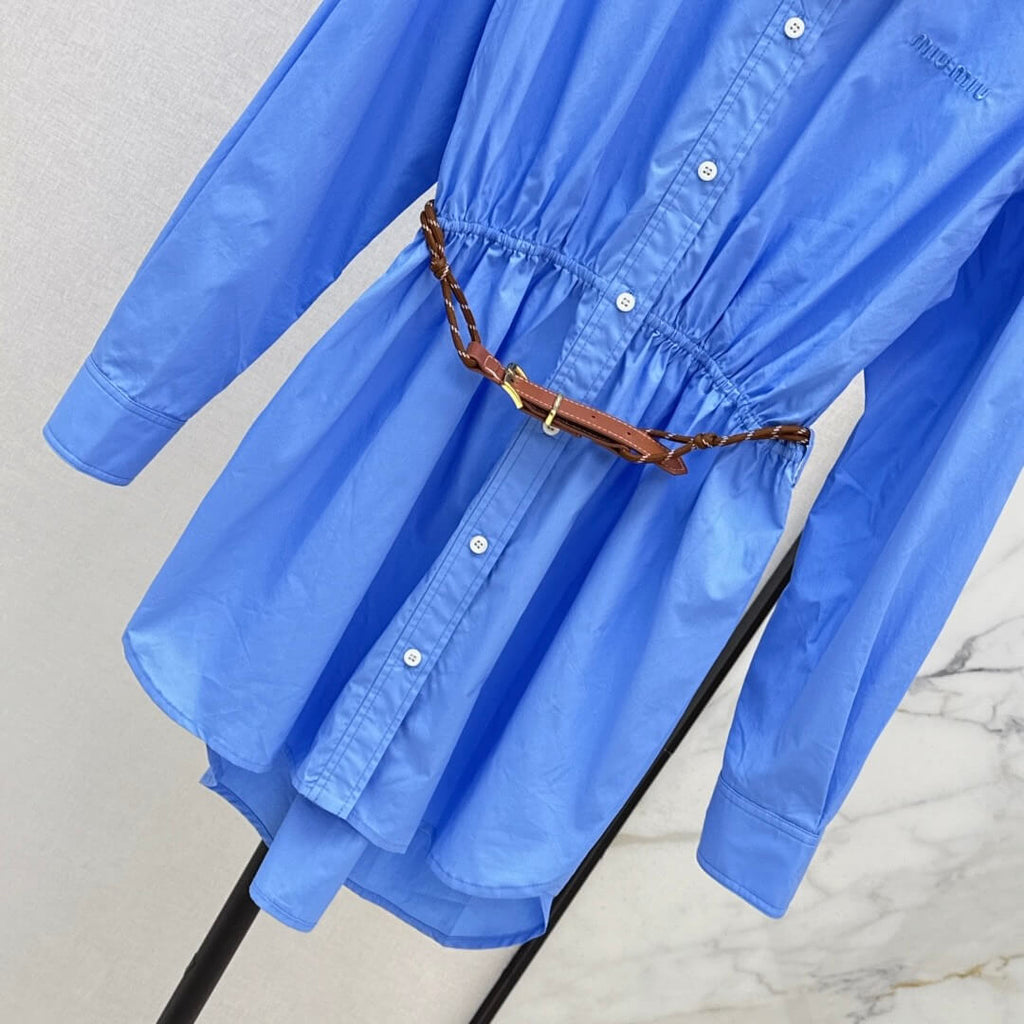Deconstructed Long-Sleeve Shirtdress