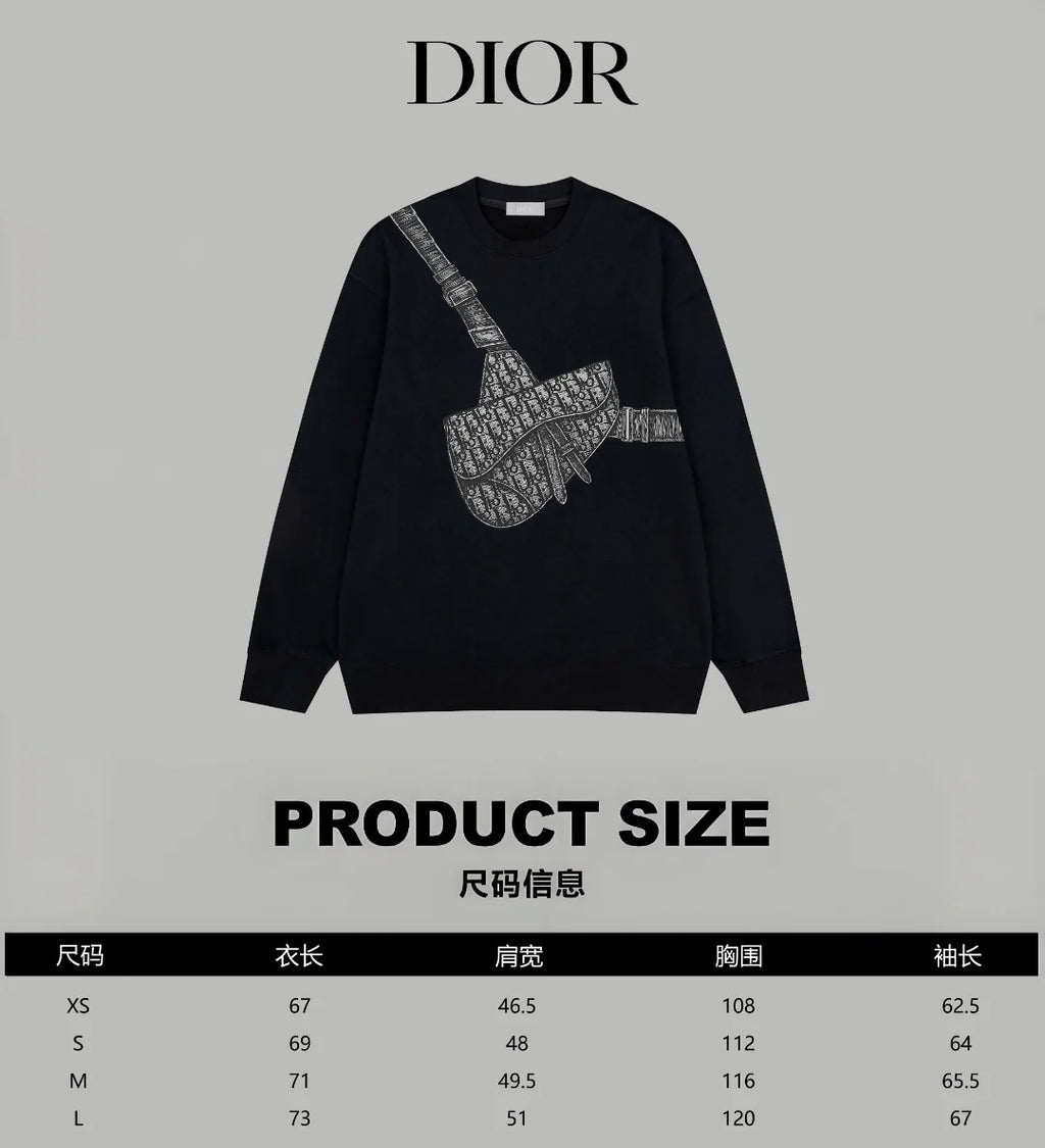 Printed looped long sleeved hoodie