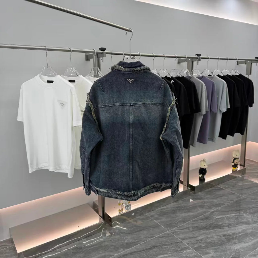 New tassel worn denim jacket