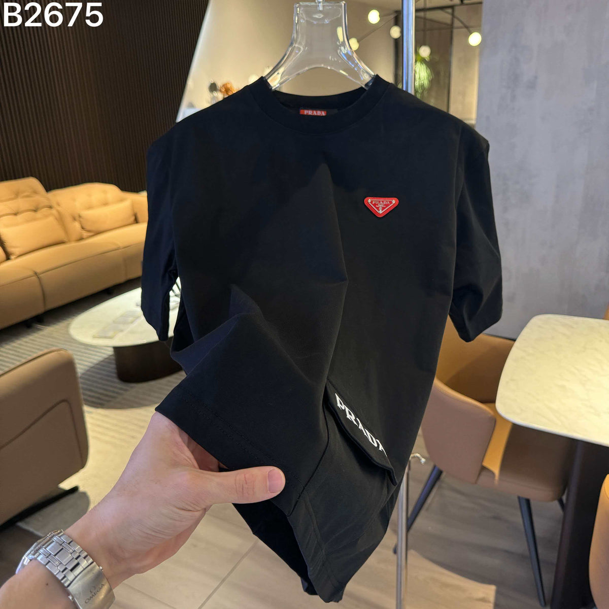 26ss new embroidery craft logo letter short sleeved shirt