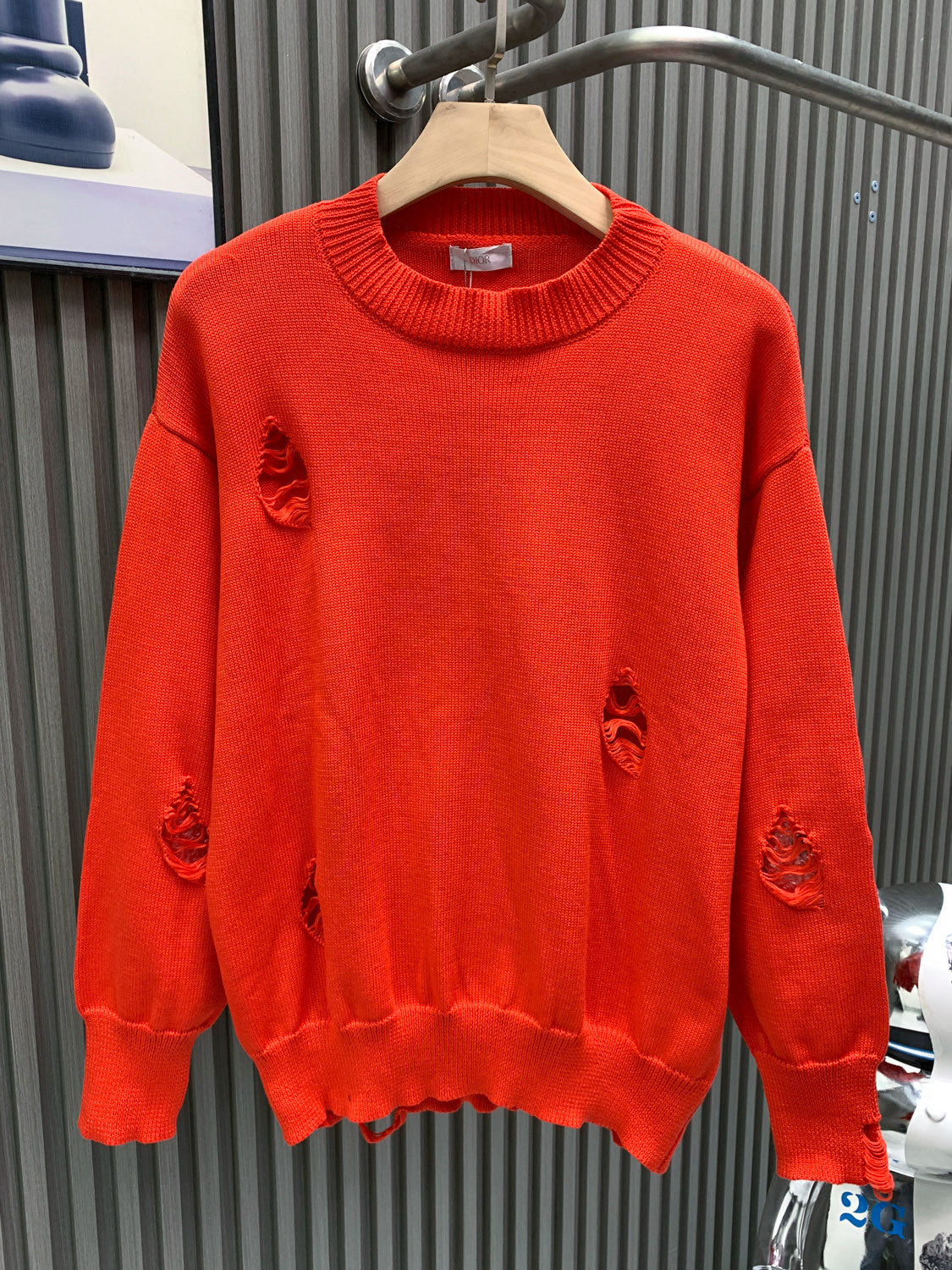 Sheep wool blended plain knitted sweater