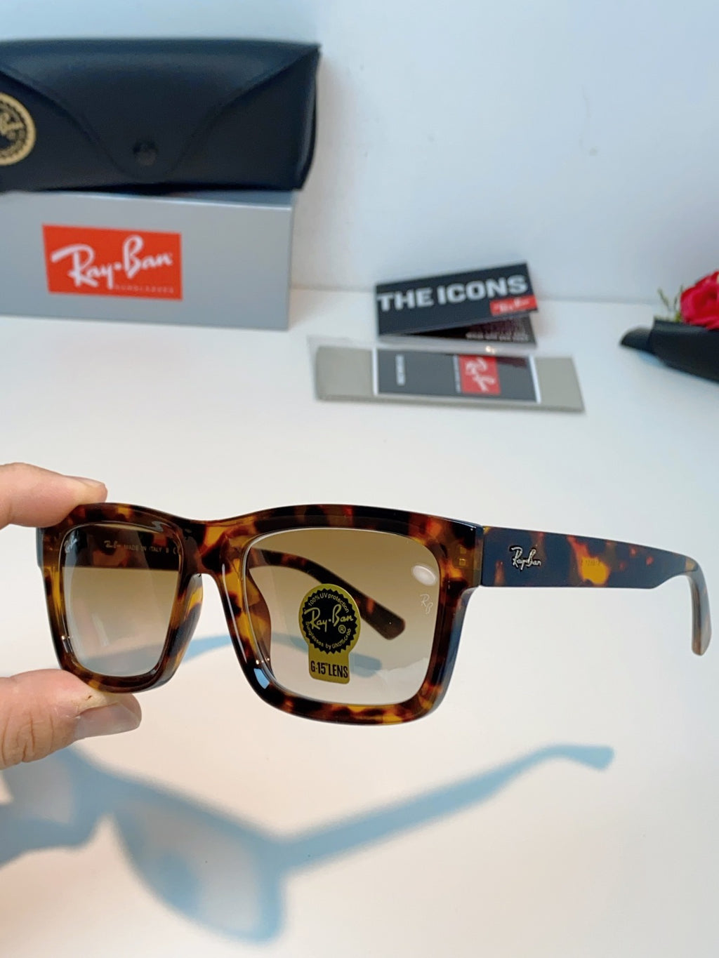 High quality tempered glass sunglasses for men