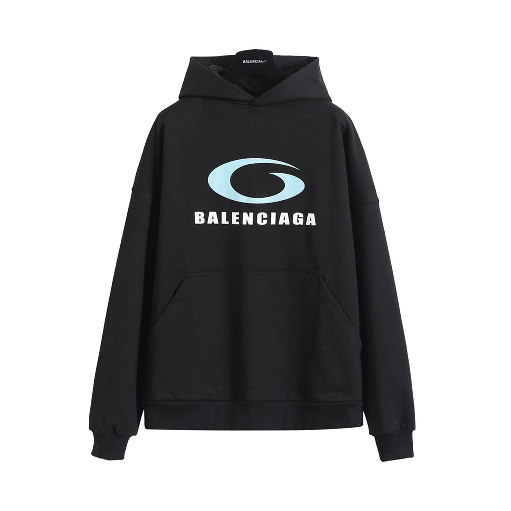 Half ring totem printed hooded sweatshirt