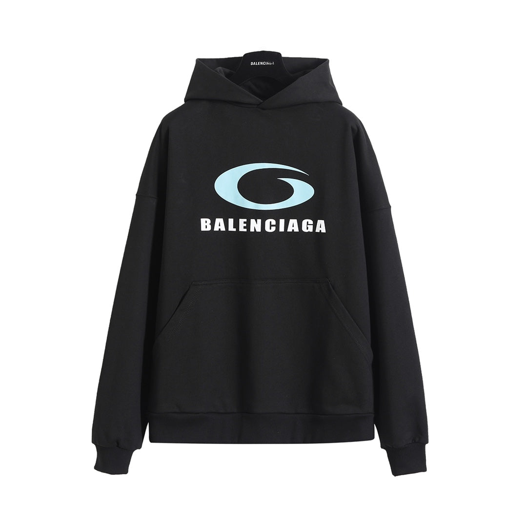 Half ring totem printed hooded sweatshirt