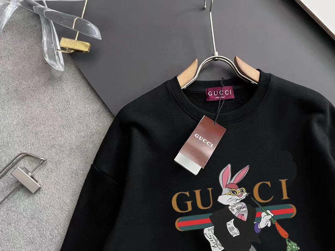 New printed pullover round neck hoodie