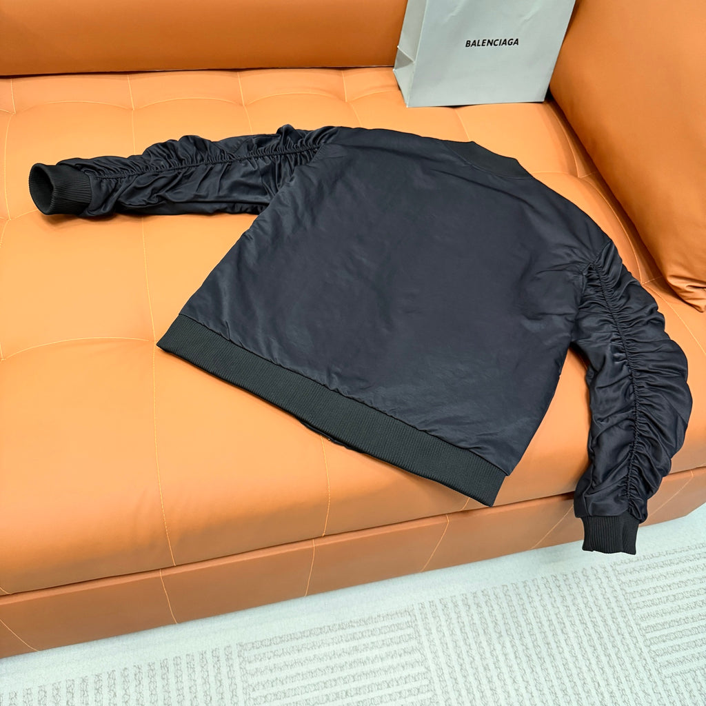 Sheepskin baseball jacket