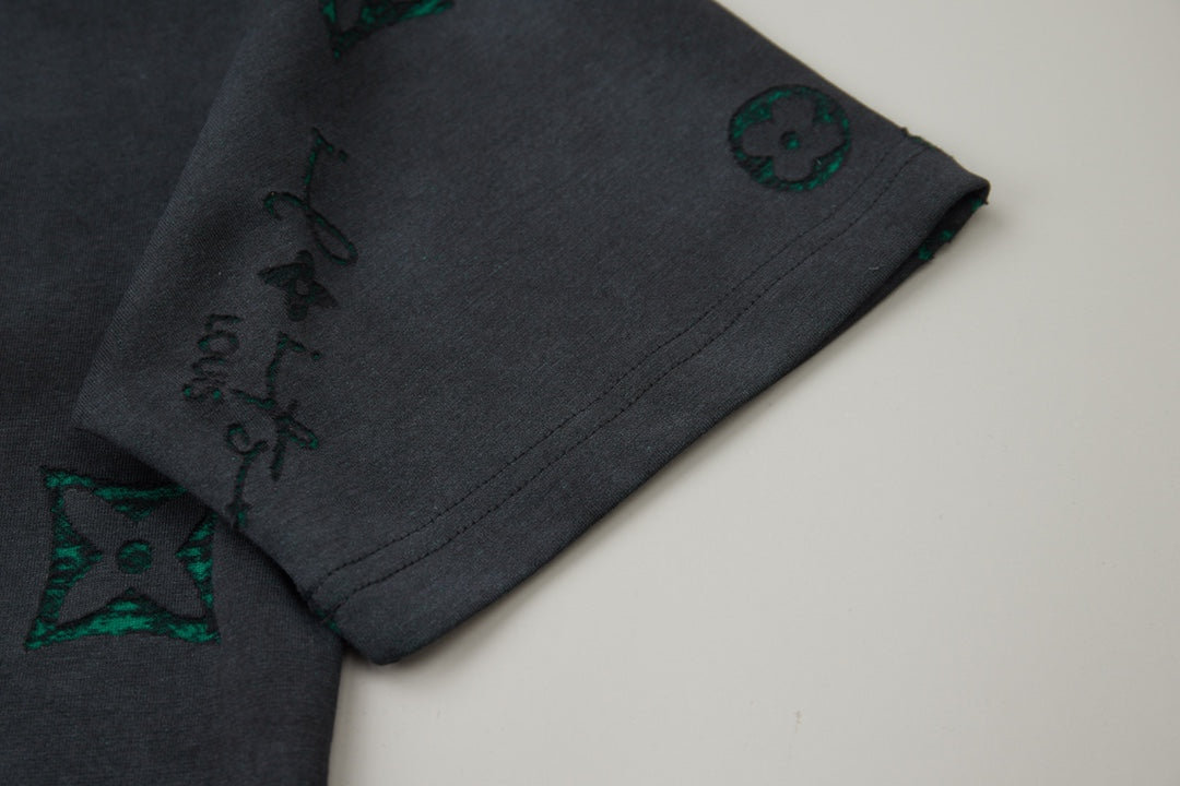 Classic logo burned jacquard short sleeved shirt