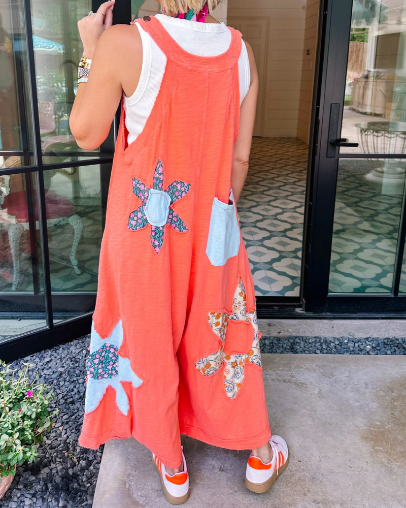 Floral Escape Patchwork Jumpsuit