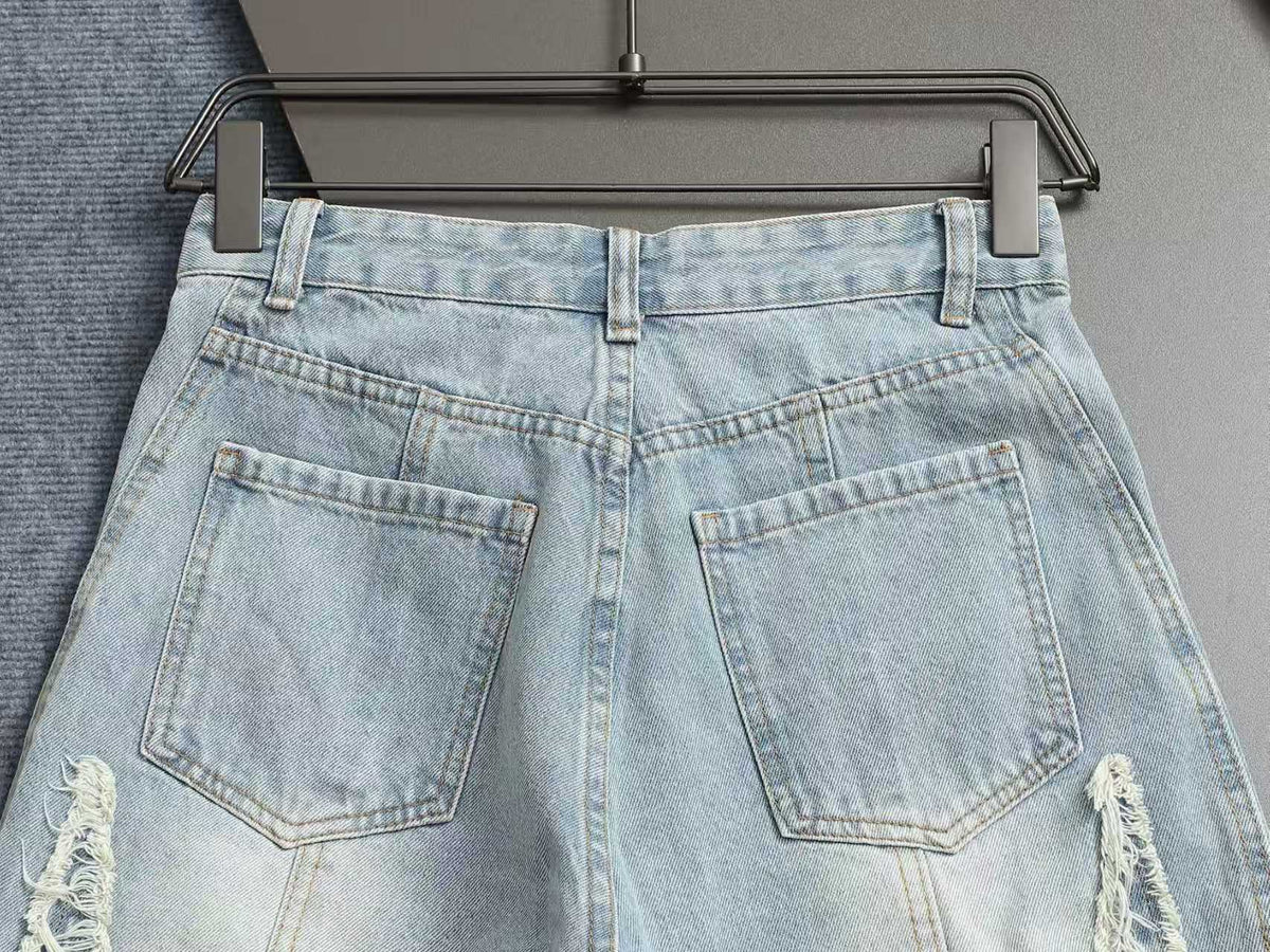New denim shorts