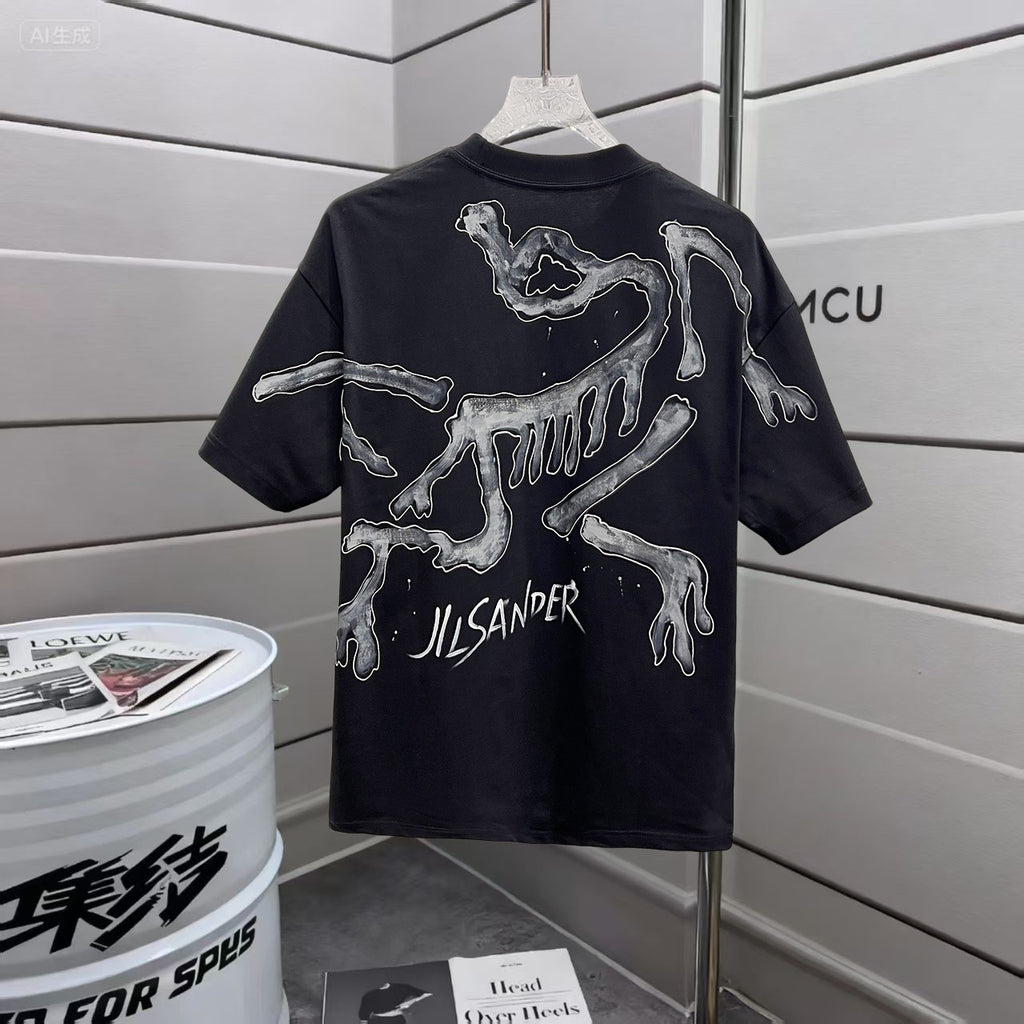 Loose hand drawn T-shirt -8