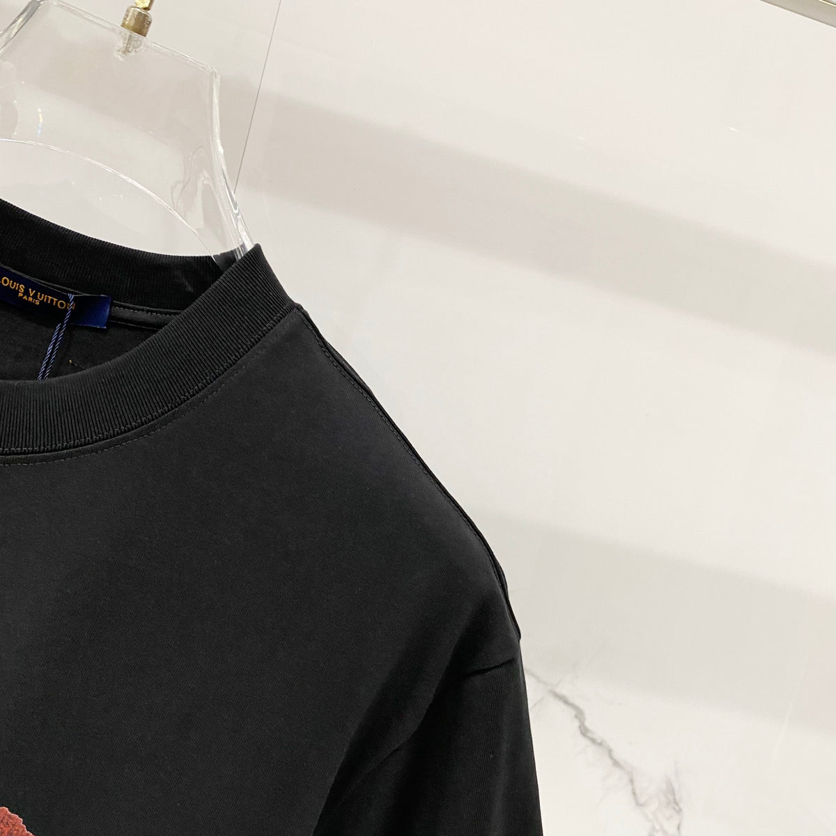 Landscape printed silicone letter T-shirt
