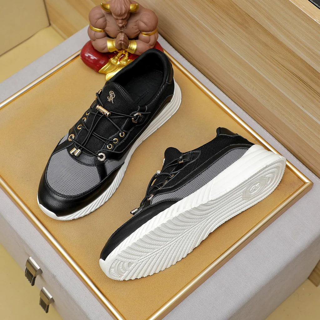 Calf leather sports shoes