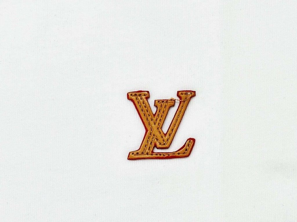 2026 new custom leather badge logo unisex short sleeved t-shirt