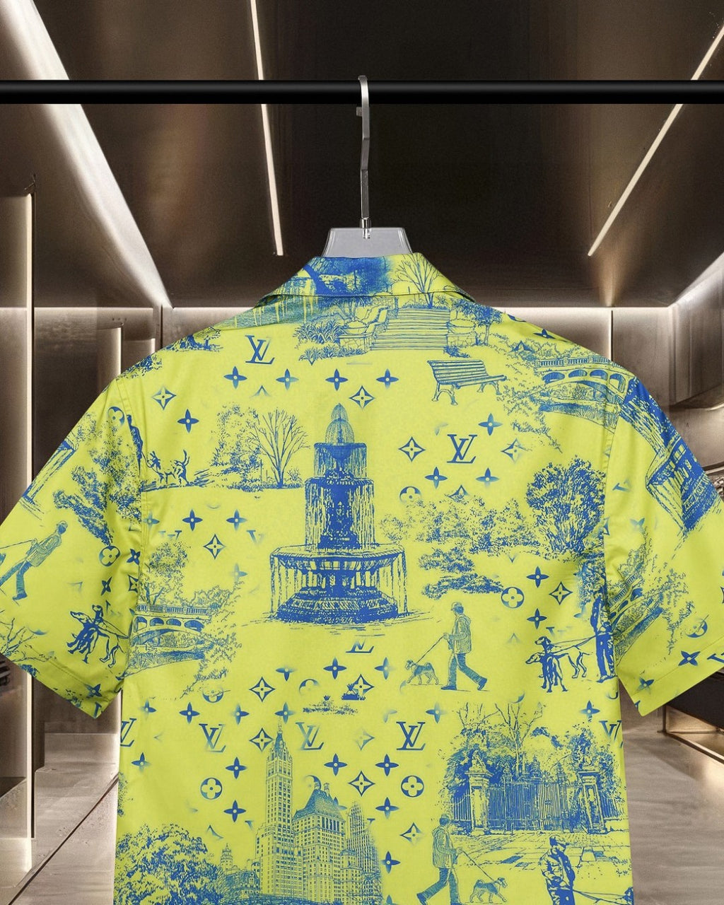 Digital printed short sleeved shirt