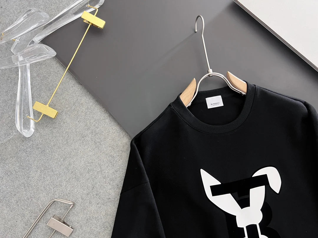 New printed pullover round neck hoodie
