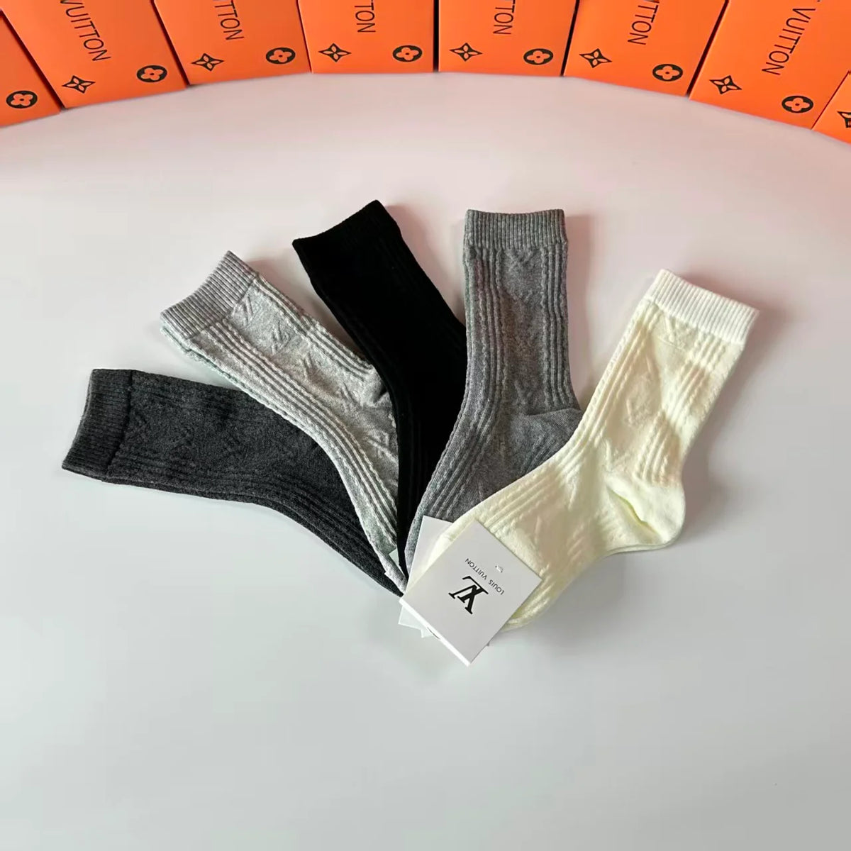 New cashmere pile socks