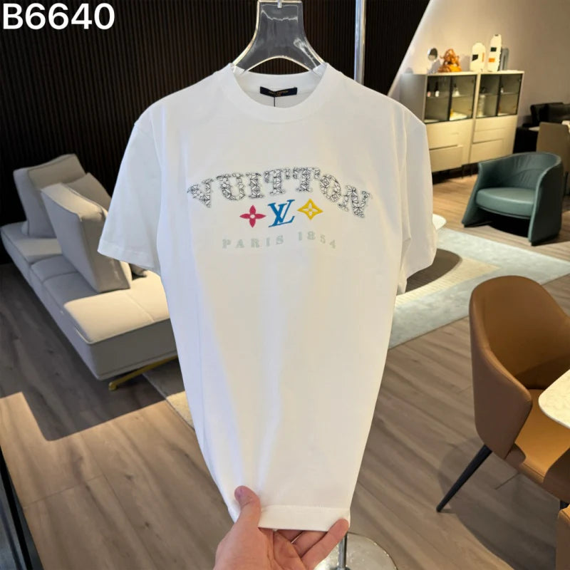 2026 New Embroidered Letter T-Shirt
