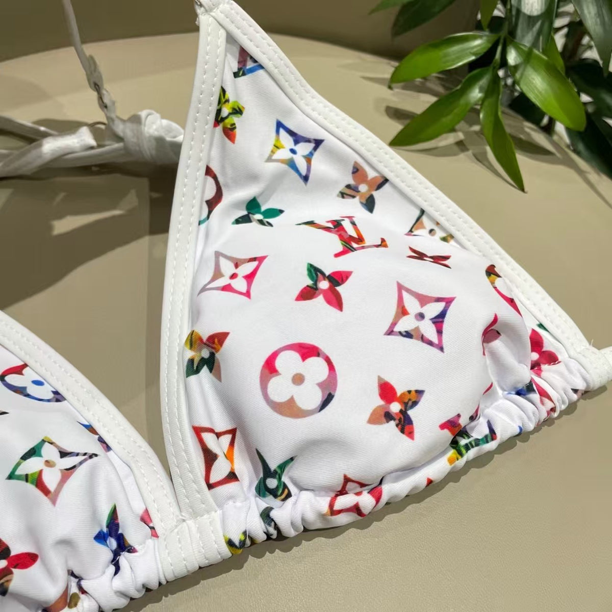New printed letter swimsuit
