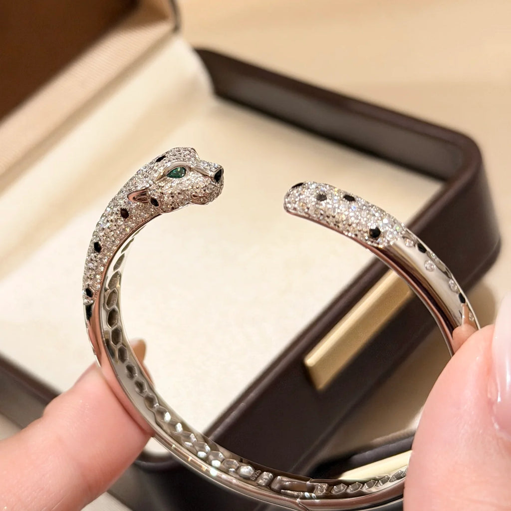 Spotted Leopard Open Bracelet
