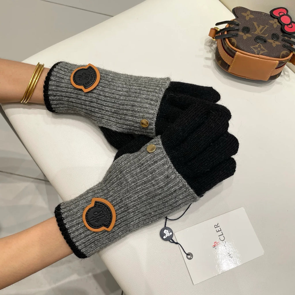 Knitted wool warm yarn gloves