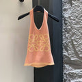 Boho Cotton Halter Crop Vest