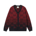 Knitted cardigan V-neck sweater