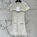 Sweet & Elegant Floral-Button Lace Dress