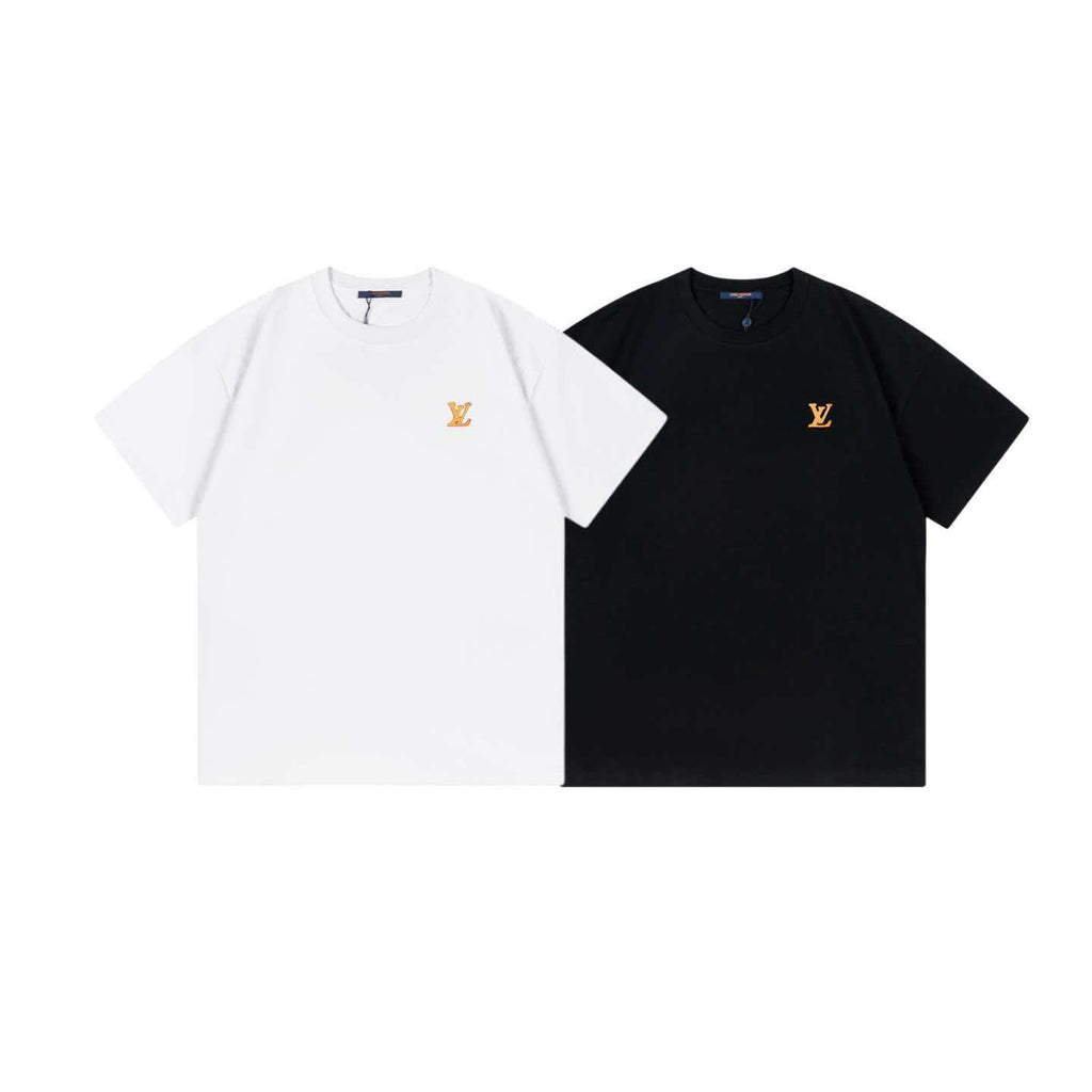 2026 new custom leather badge logo unisex short sleeved t-shirt