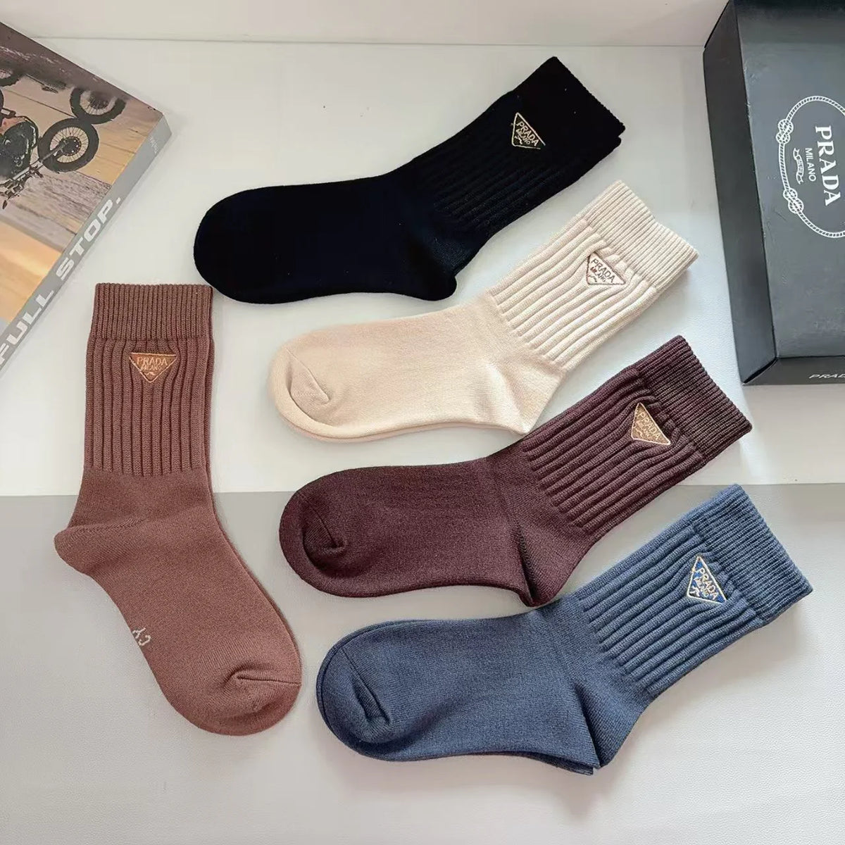 New Embroidered Long Socks