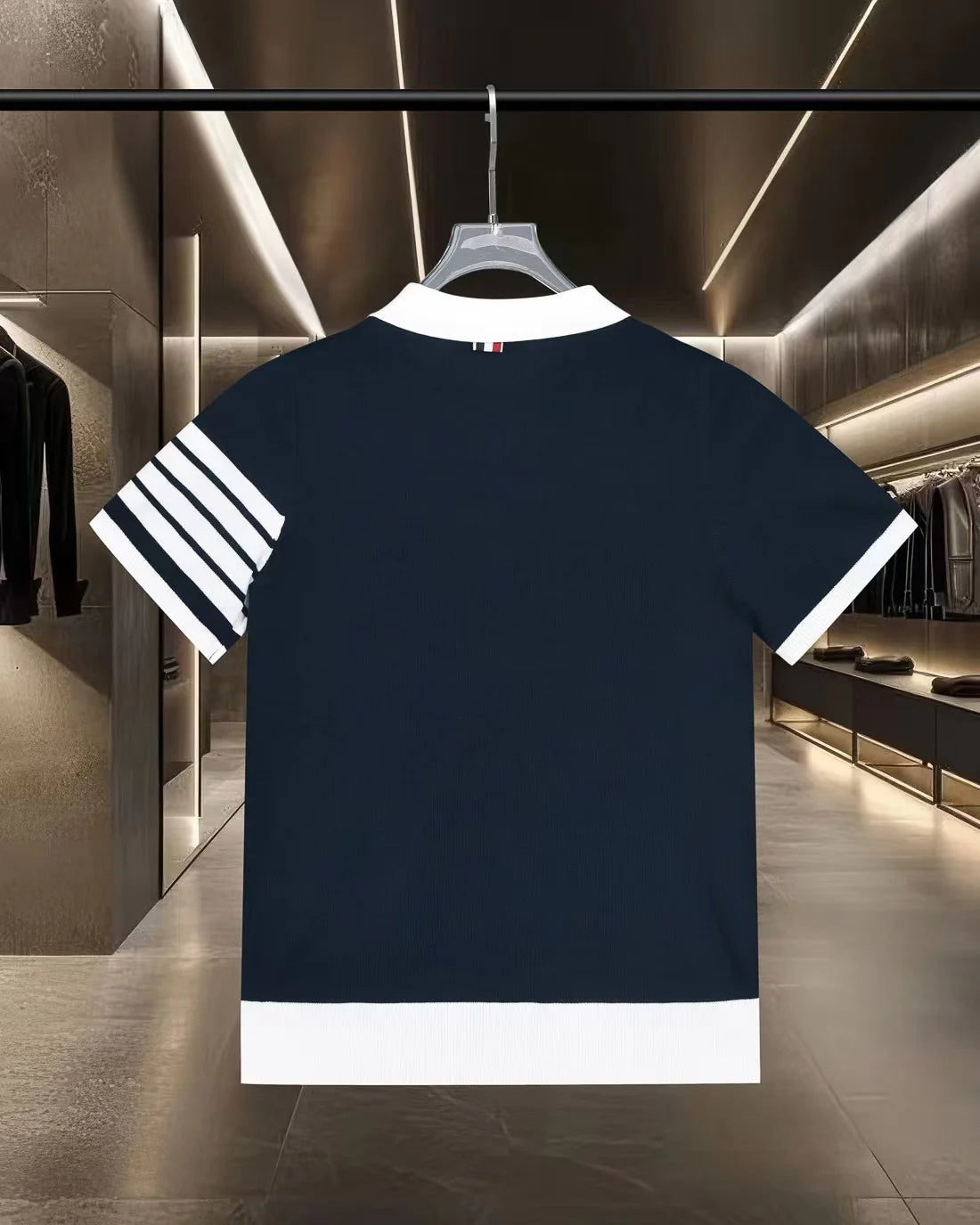 New color blocked polo shirt