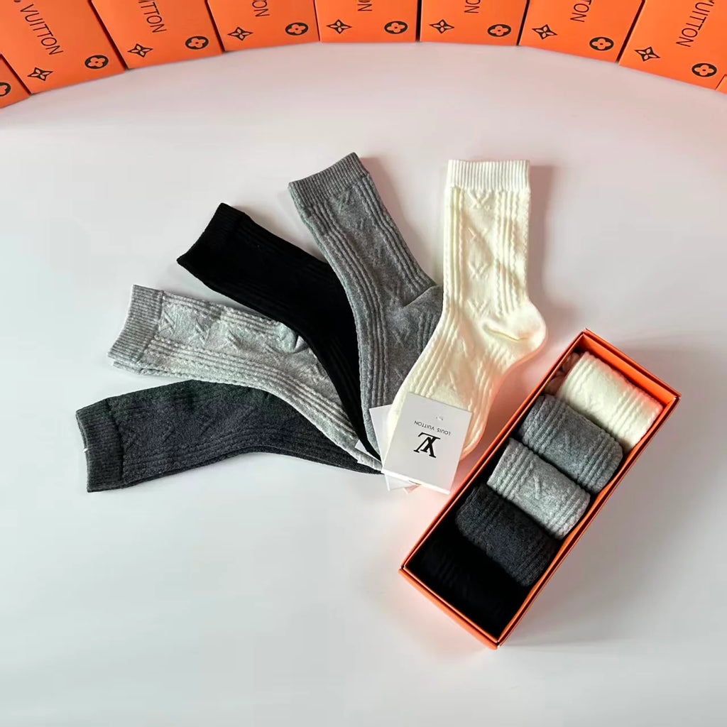 New cashmere pile socks