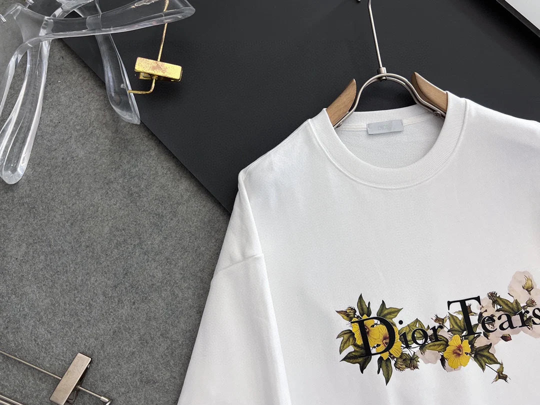 New printed pullover round neck hoodie