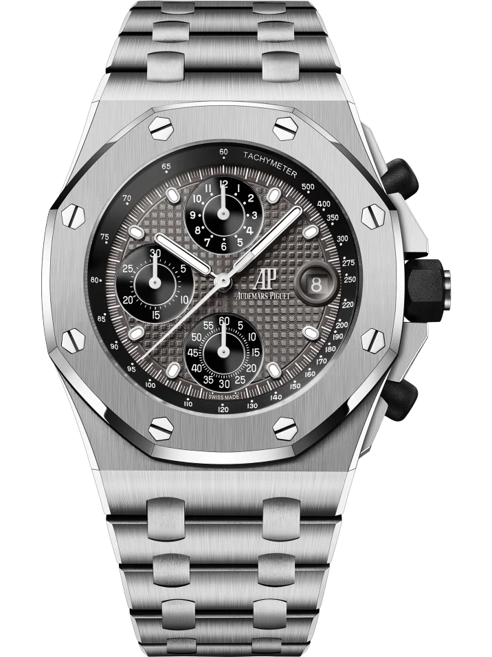 Grey OFFs - White Steel - Quartz- 43mm