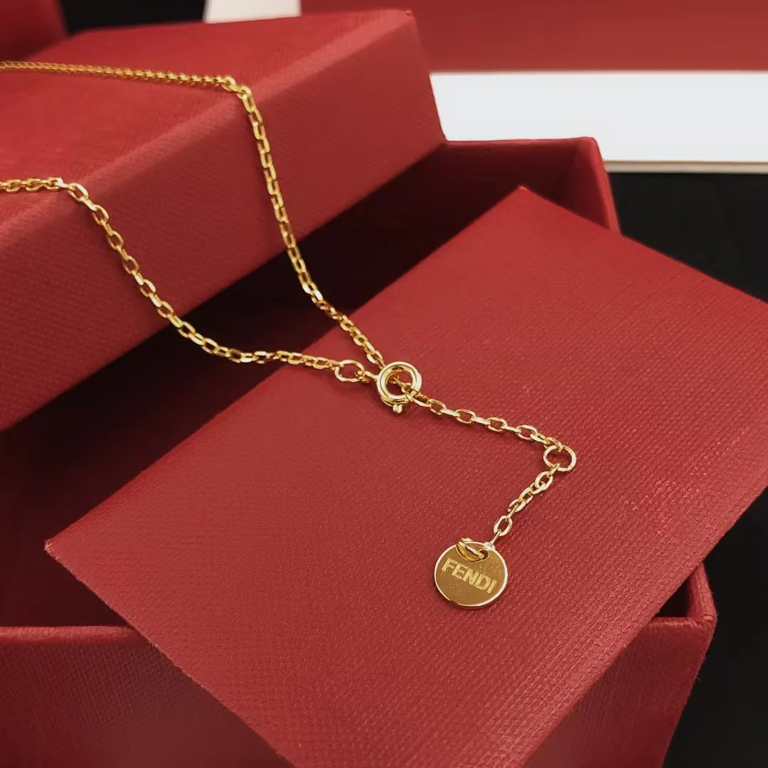 New letter circular necklace