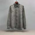 Embroidered denim shirt