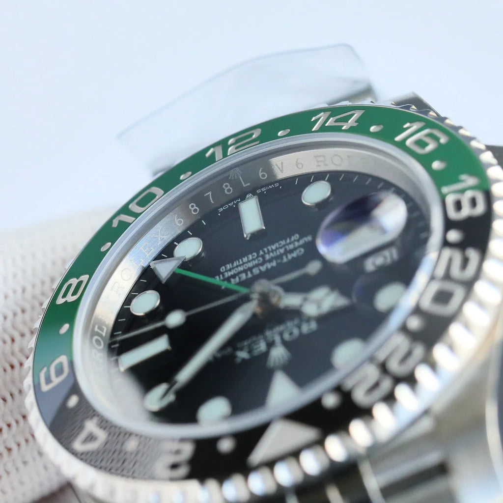 Black Green - Silver 904L Steel - 40mm