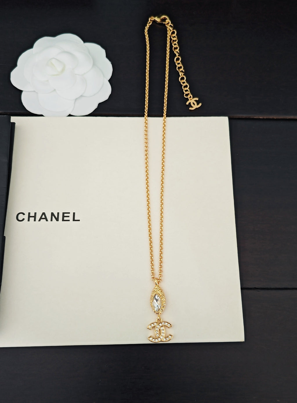 Golden Horse Eye Diamond Crystal Necklace