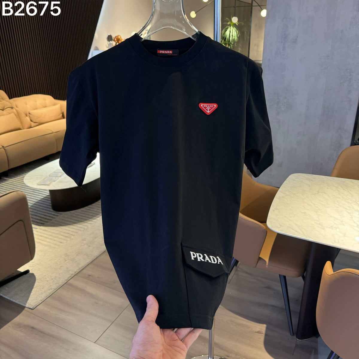 26ss new embroidery craft logo letter short sleeved shirt