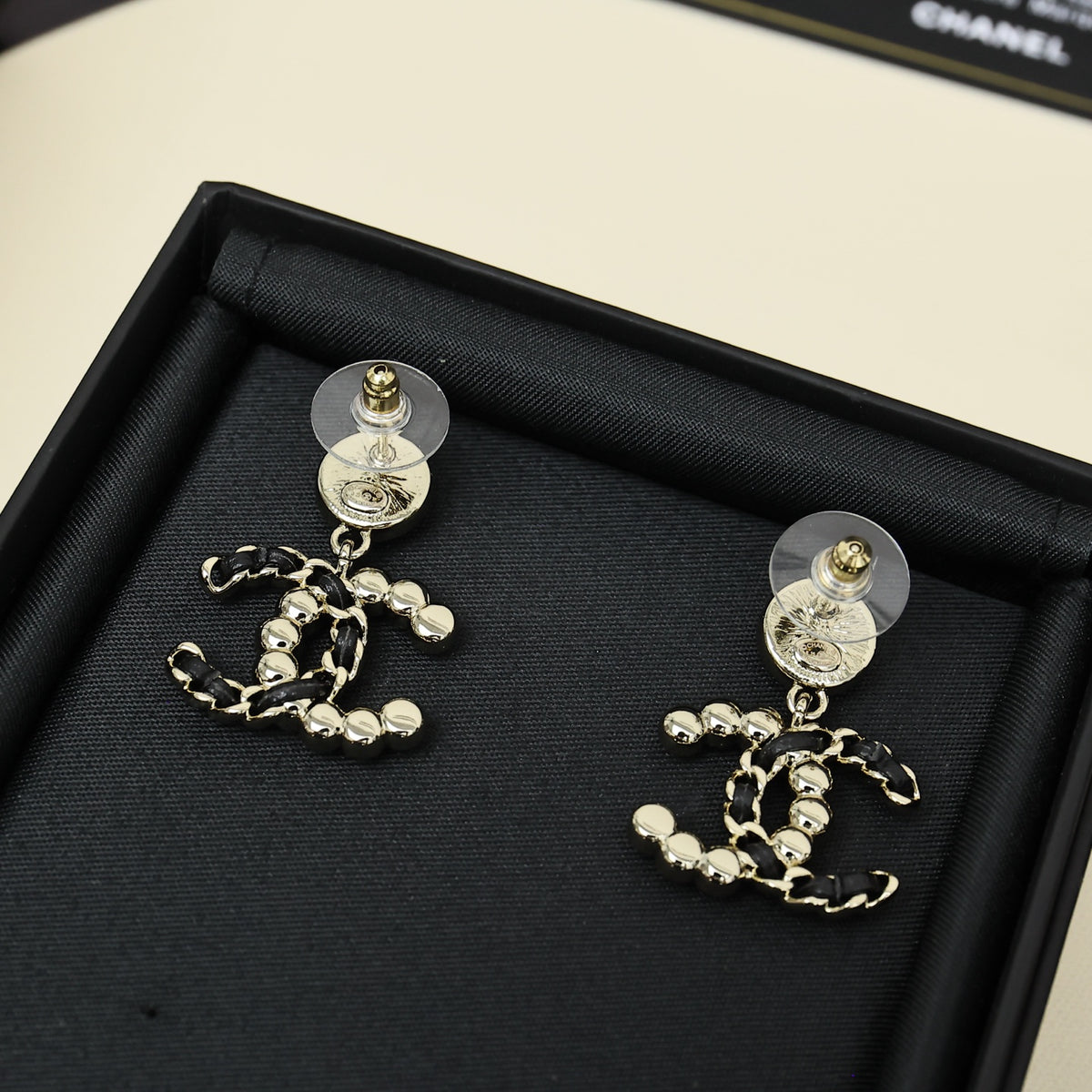 25K Pearl Double C Earrings