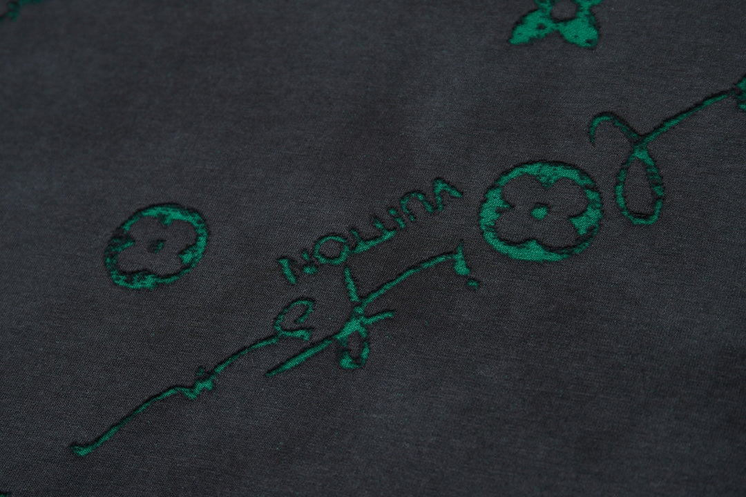 Classic logo burned jacquard short sleeved shirt