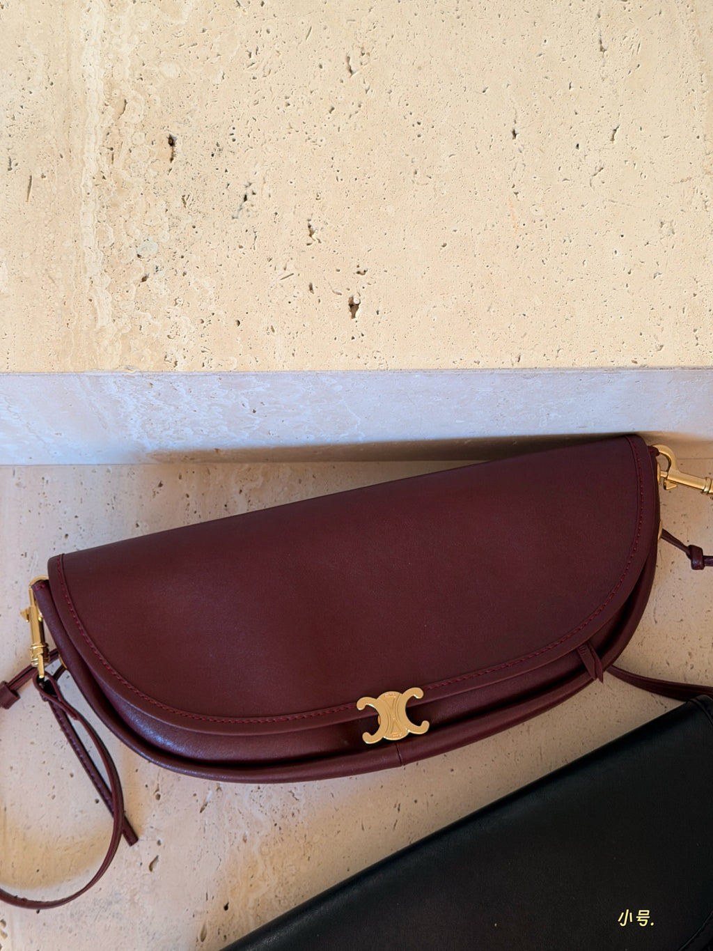 Horizontal Half Half Moon Bag Saddle Bag