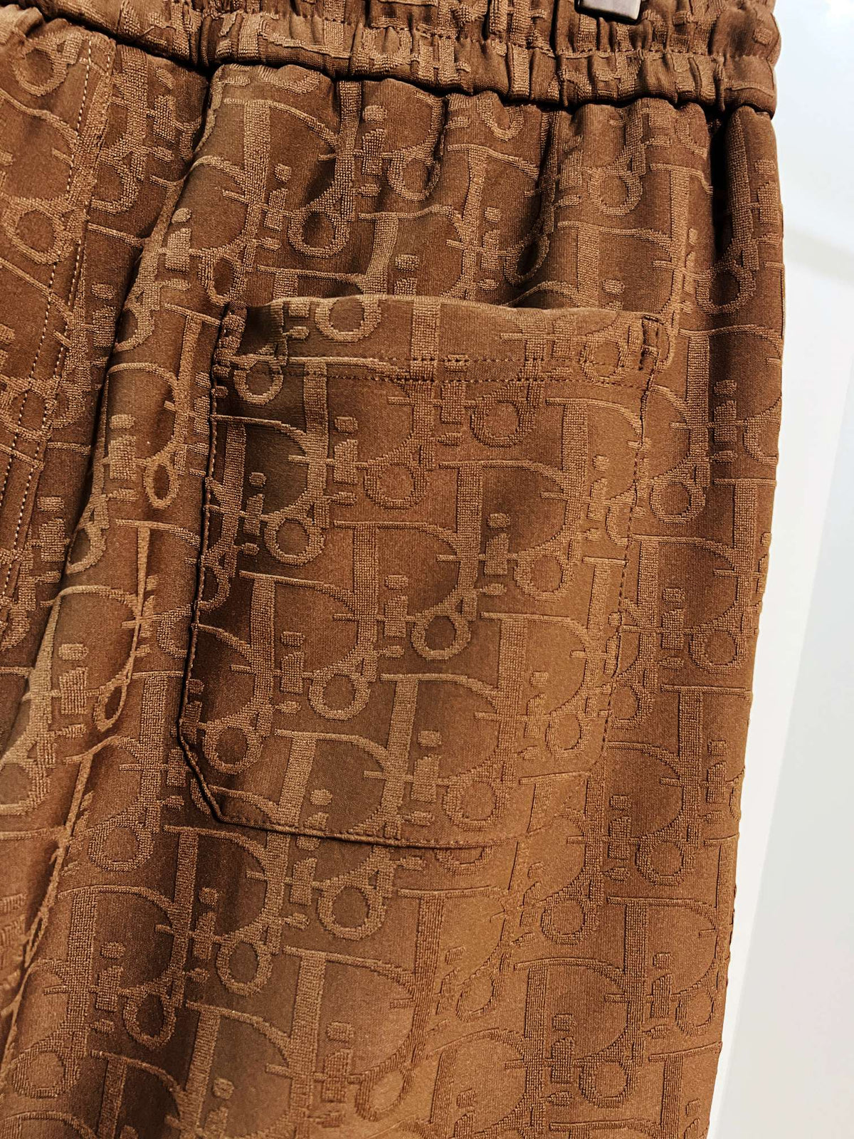 Full of floral letters, towel, jacquard casual shorts