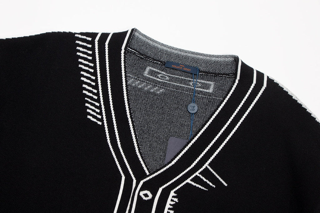 Autumn and winter graffiti wool sweater jacket