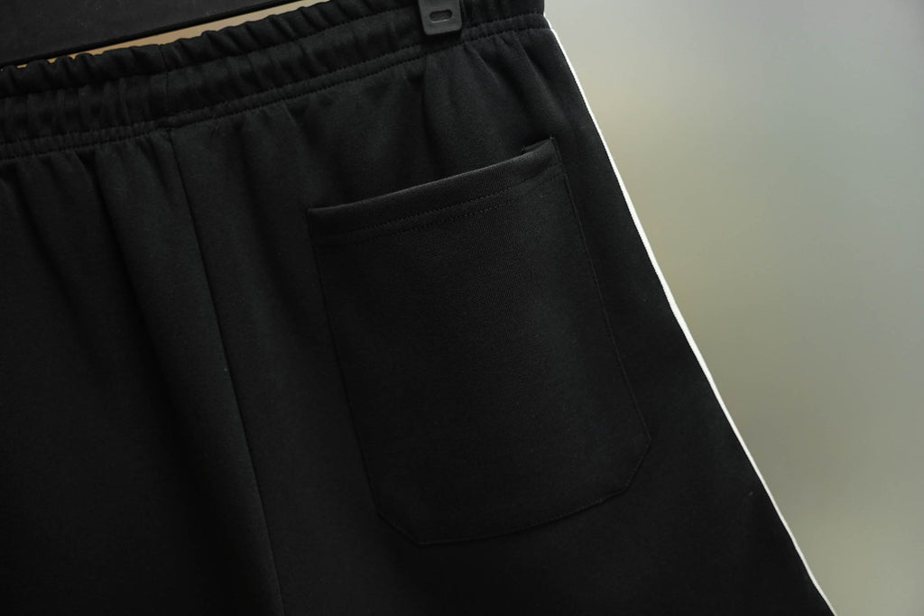 Classic side label woven ribbon embroidered letter shorts
