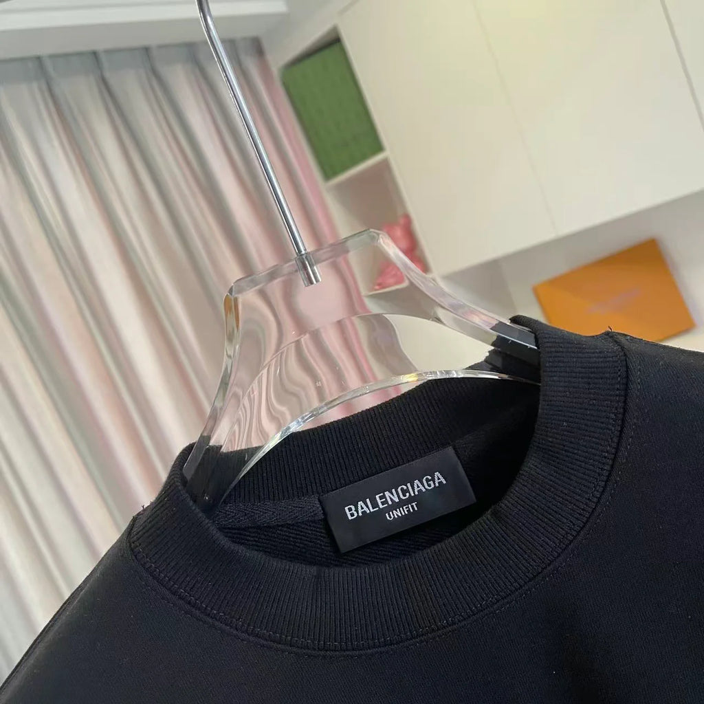 Personalized letter logo printed round neck sweatshirt