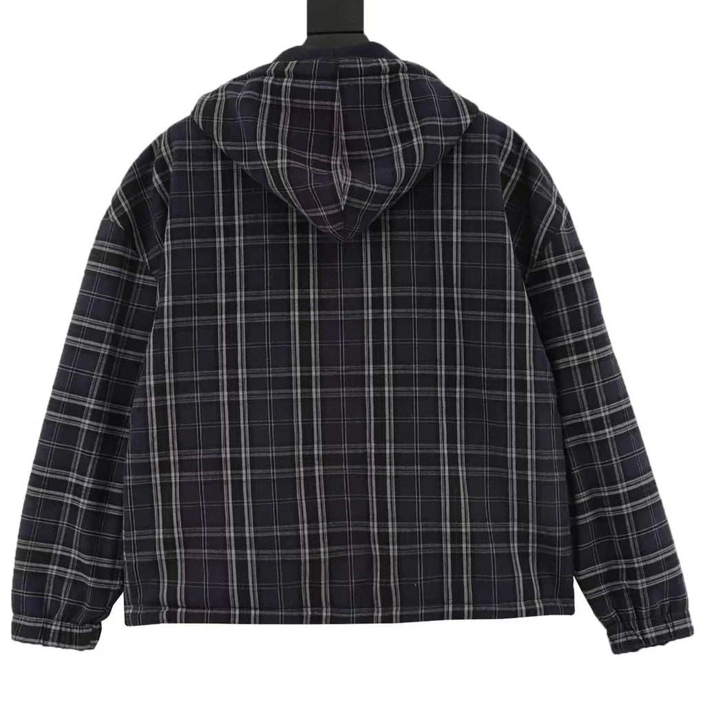 New plaid cloth letter jacket